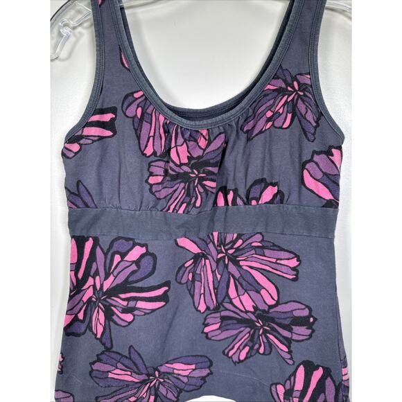 Old Navy Tank Top Womens M Babydoll Butterfly Gray‎ Purple Pink Y2K Cotton - Picture 6 of 8